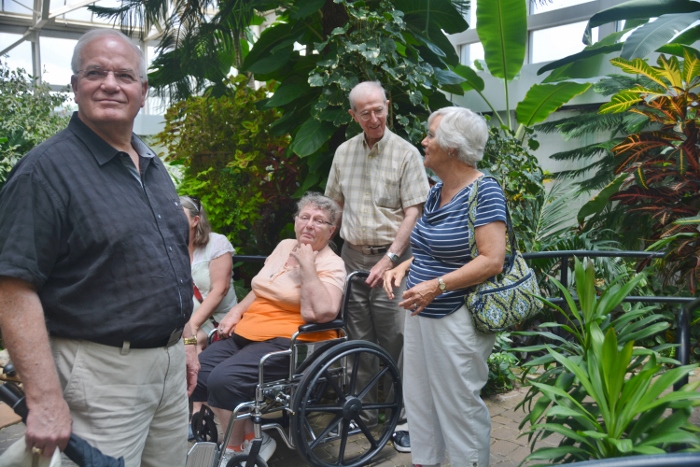 at the botanical gardens